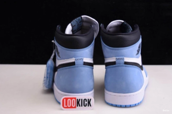 Bmlin RETRO AIR BLACK WHITE 555088-134 BLUE JORDAN UNIVERSITY 1 HIGH 0819